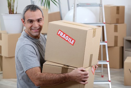 Local van move in Clapham with boxes and furniture