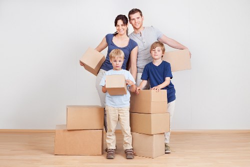 Removal van loading for a local Clapham home move