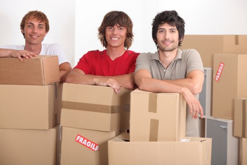 Loading a removal truck for a move in Clapham
