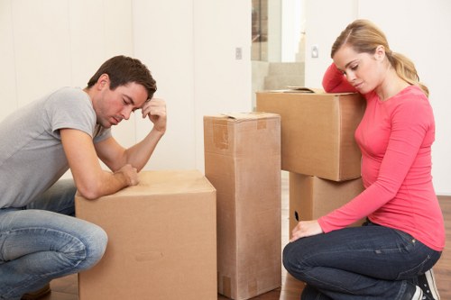 Organised unpacking of moving boxes in a Clapham property