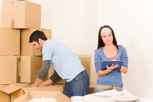 Different box sizes and wrapping materials for packing in Clapham