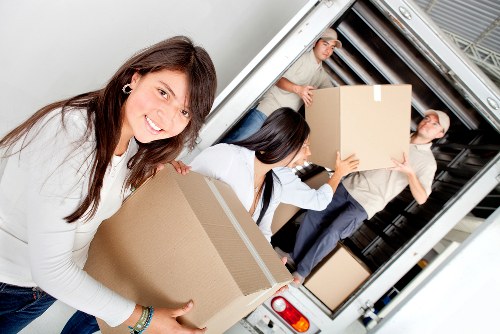 Packing and loading equipment for a Clapham commercial move