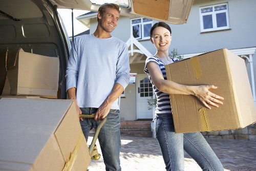 Local mover transporting furniture for a small business job in Clapham